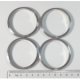 Lot of 4 NW/KF-50 Centering Ring, 304 Stainless Steel, Vacuum, N