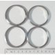 Lot of 4 NW/KF-50 Centering Ring, 304 Stainless Steel, Vacuum, N Lot of 4 NW/KF-50 Centering Ring, 304 Stainless Steel, Vacuum, N