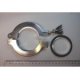 Lot of 4 NW/KF-50 Clamps with centering O-rings Vacuum Lot of 4 NW/KF-50 Clamps with centering O-rings Vacuum